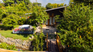 cabaña turpial amarillo foto jardin y terraza